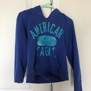 Vintage American Eagle Cropped Hoodie